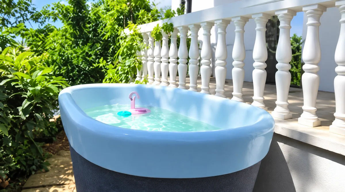 Outdoor jacuzzi with a view at House in the Pines